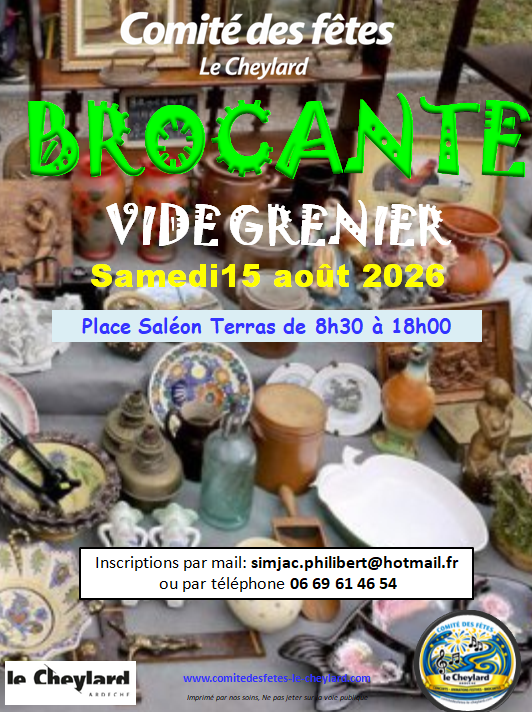 Affiche media brocante 15 aout 2026